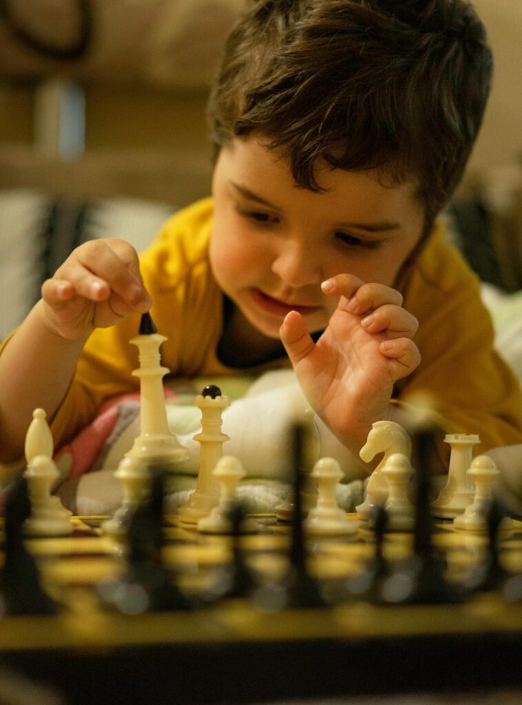 child practicing chess regularly showing focused learning routine