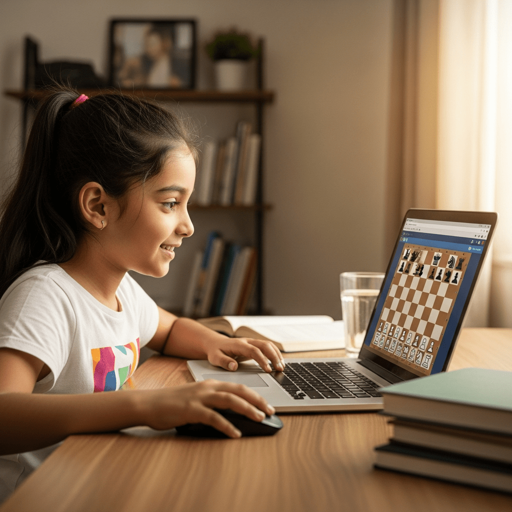 Online chess assessment session for beginners and children